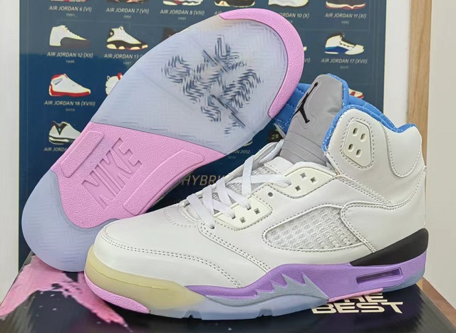 Air Jordan Retro 5 V Grade AAA WE THE BEST White Purple